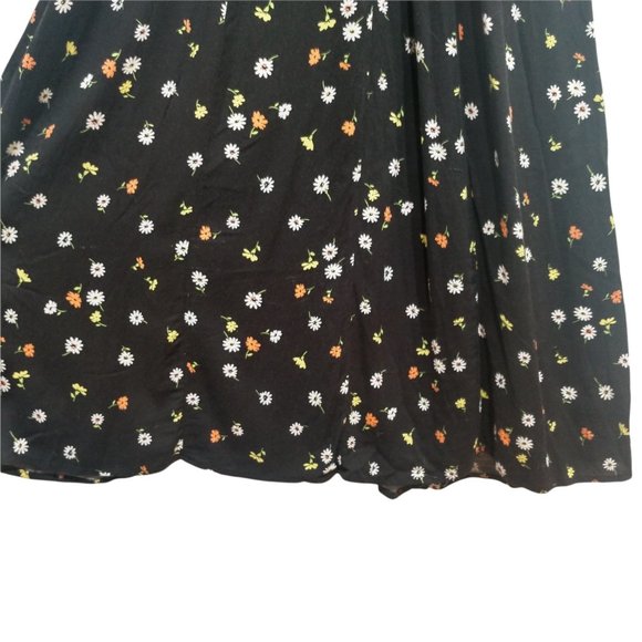 Forever 21 Floral Ruffle Slit Maxi Dress Size Med - Picture 8 of 12